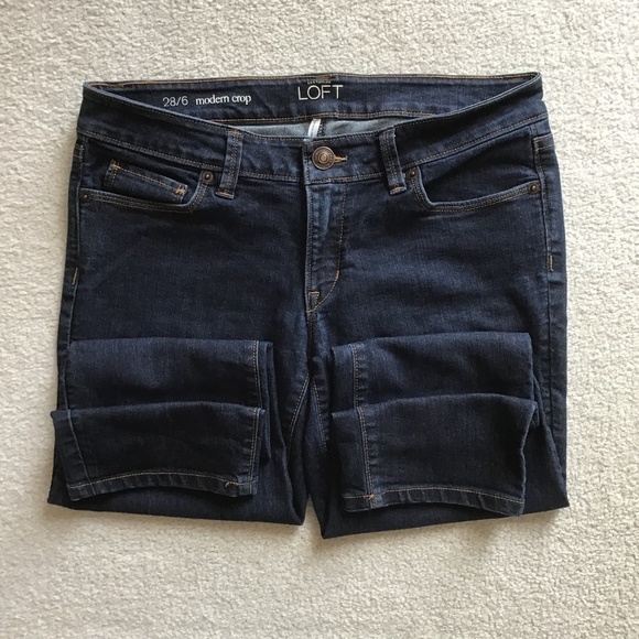 LOFT MODERN CROP WOMEN's BLUE Size 6/26 - Picture 3 of 5